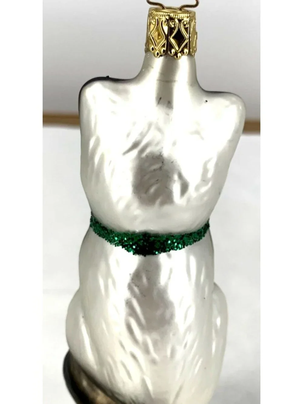 Inge-Glas Kitty Cat Christmas Ornament Siamese Hand Blown